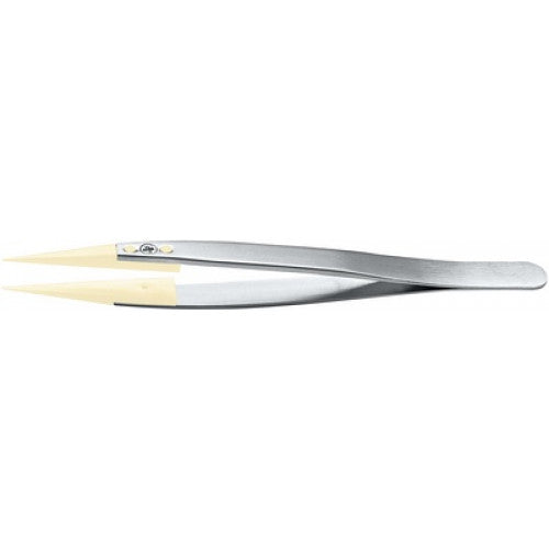 Bergeon 6571-DGR-3 precision tweezers with replaced ends for watch accessory repairs.
