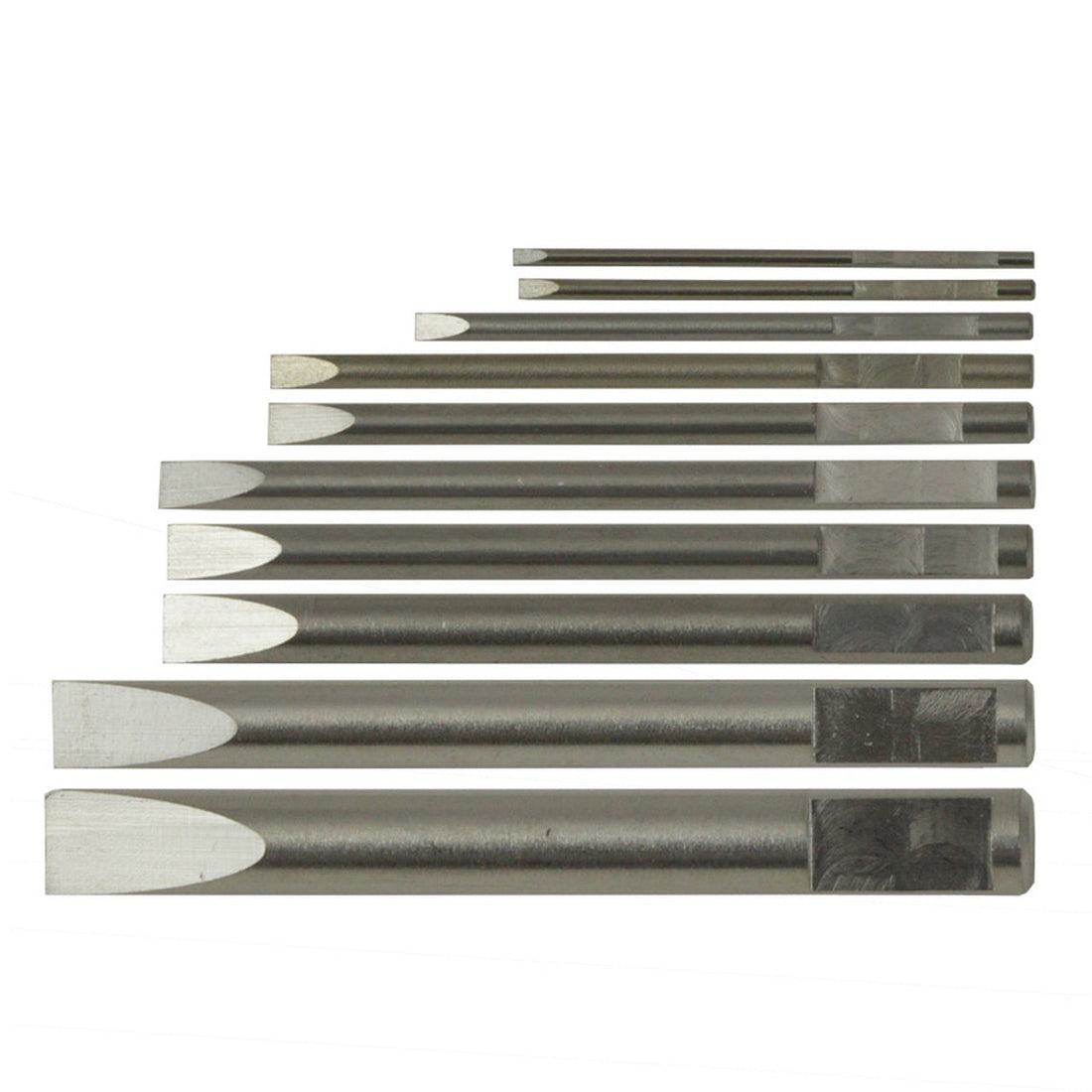 Bergeon 7899 stainless steel replacement blades for ergonomic screwdriver, precision watch repair tool.