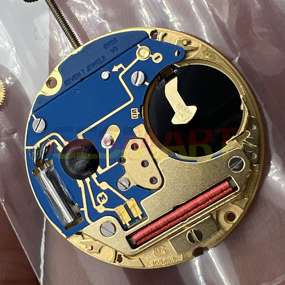Swiss Made ETA 955.412 Quartz Watch Movement - 3 Hands with Date Feature