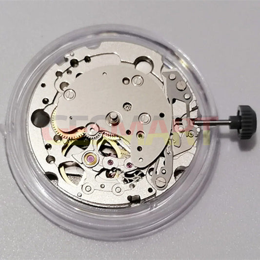 Miyota Citizen 82S7 silver plated automatic mechanical watch movement, precise Japanese craftsmanship