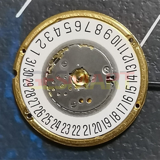 ETA F05.111 Swiss quartz watch movement showing 2 hands with date at 6 o'clock position.