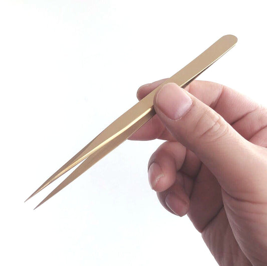 China Made Stainless Steel Anti-Magnetic Tweezers 7422-PM-S5 for precise watch repair by professional watchmakers.
