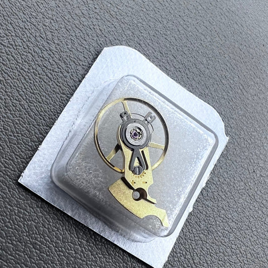 Golden complete balance wheel with splint for ETA2834/2836/2824 watch movements, generic brand.