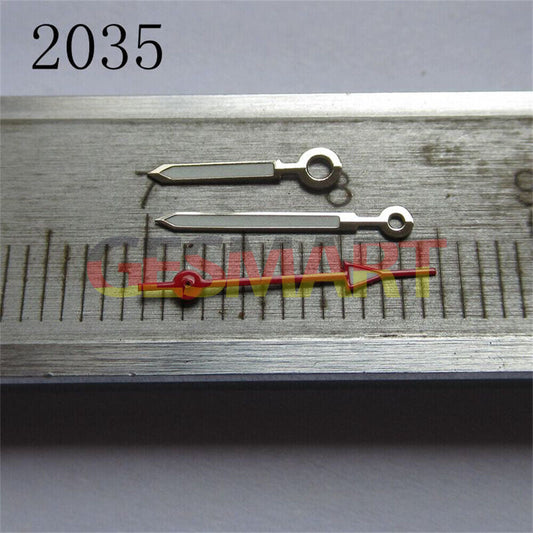 Luminous red and green watch hands set for Miyota 2035, 2115, 2105, 2305 movements