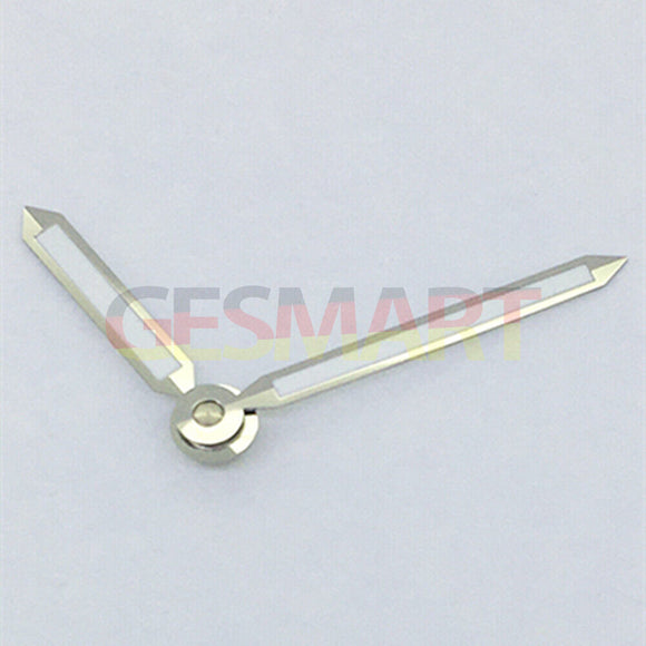 Watch Hands 2 Hands Silver Trim Green Luminous for ST3600/ST3620/ETA6497/ETA6498