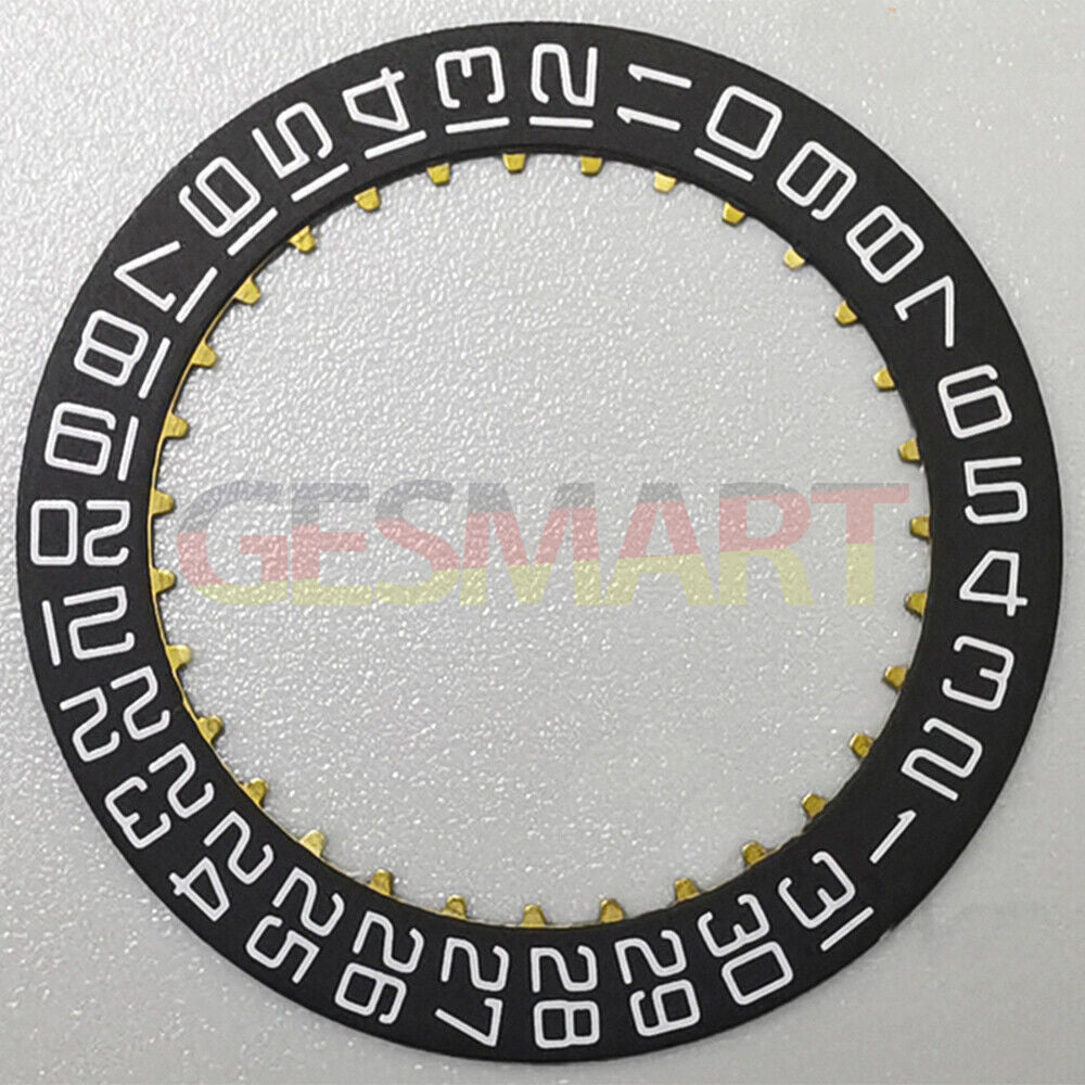 Swiss Black Date Disk Wheel for ETA2824 movement with square font, showing date at 3 o'clock position