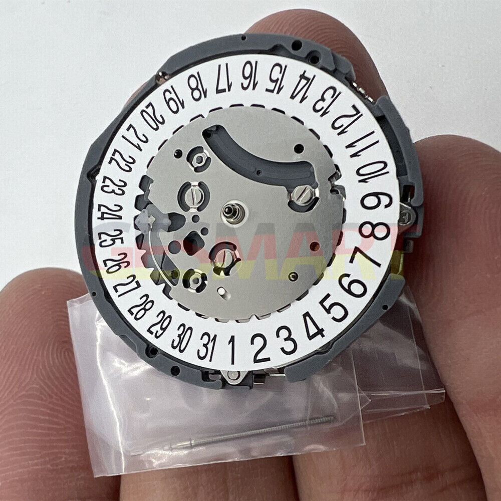 Japan Made Hattori VX82-D3 Watch Quartz Movement Date At 3, Ligne 6 3/4 x 8