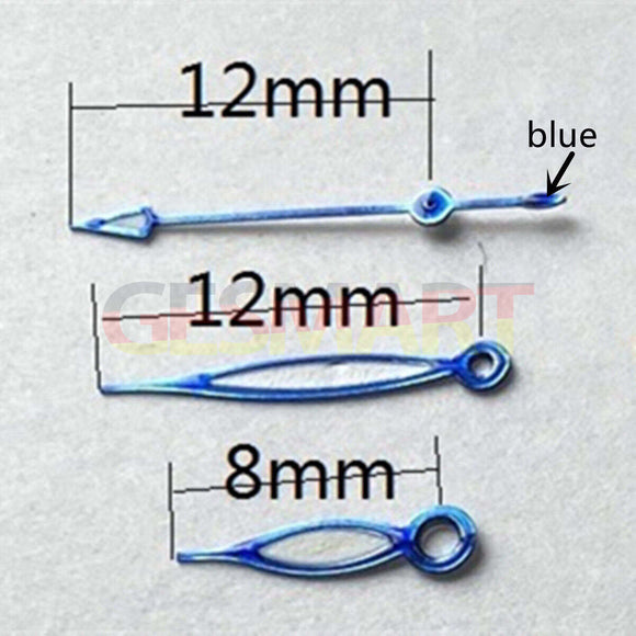 Blue Trim Oval Watch Hands Set for Miyota 2035 2036 2115