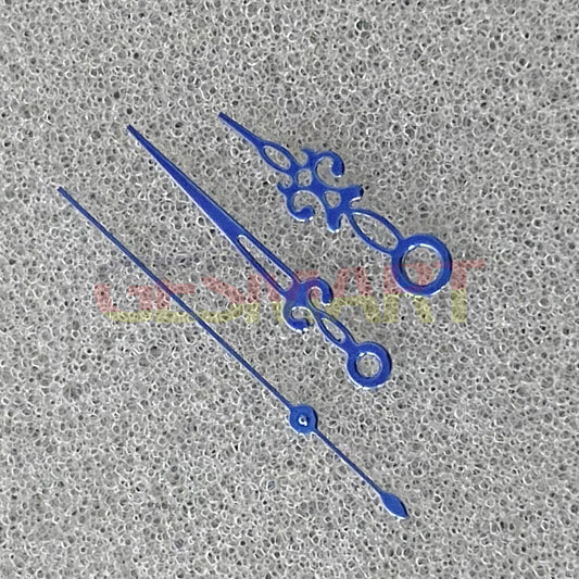 Snowflake-shaped rose gold and blue watch hands for NH35/NH36/4R/7S movements