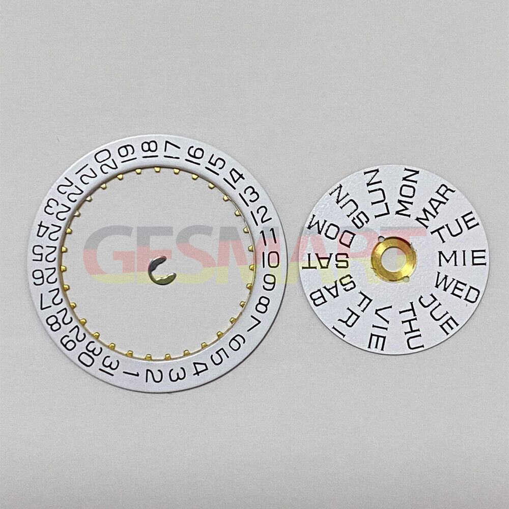 Date week disk and automatic wheel insert for ETA 2846 2836 watch movement