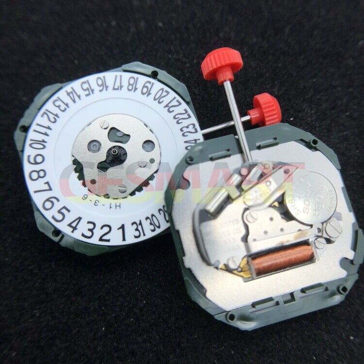 Japanese Miyota 2315 Quartz Movement - Date at 6 - Ligne Size 11-1/2