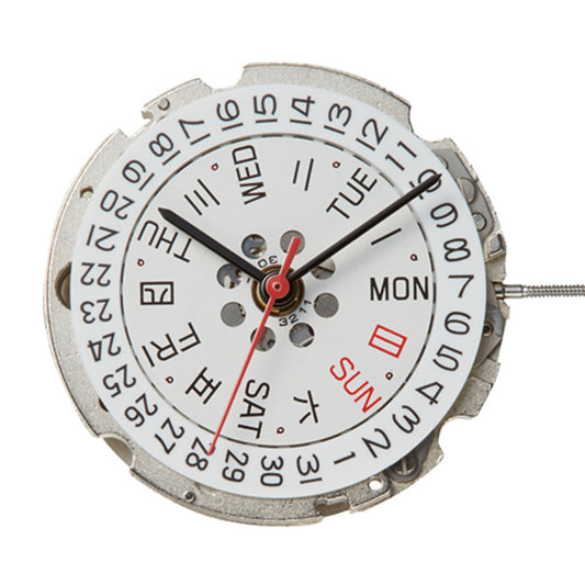 Miyota Citizen 8205 silver plated automatic watch movement, precision mechanical timekeeping from Japan