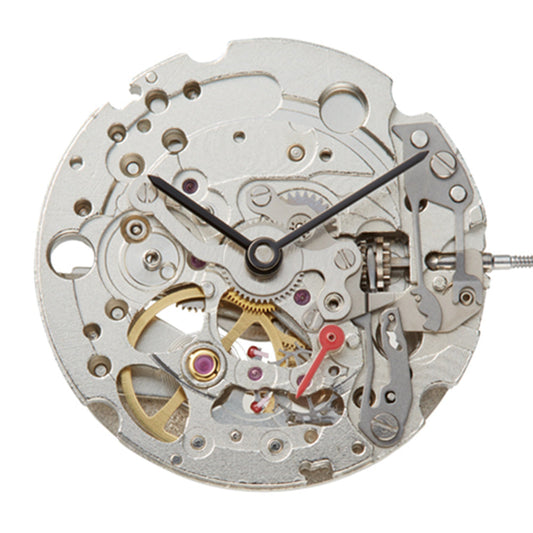 Miyota Citizen 82S5 silver plated automatic watch movement for precision mechanical timepieces.