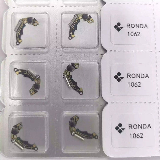 Set of 3 Swiss Made circuit boards for Ronda 1062 movement watch parts, precise and durable.