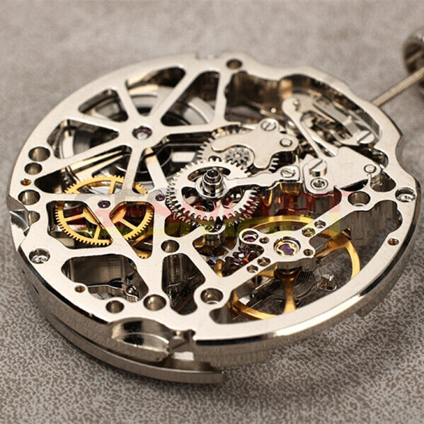 Seagull ST2502K silver hollow watch accessory showcasing intricate automatic mechanical movement craftsmanship.