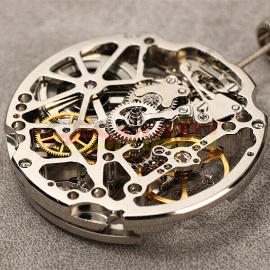 Seagull ST2502K silver hollow watch accessory showcasing intricate automatic mechanical movement craftsmanship.