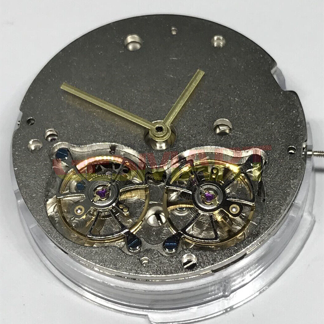 Unique Shanghai Double Bare Balance Wheel Automatic Mechanical Movement Watch