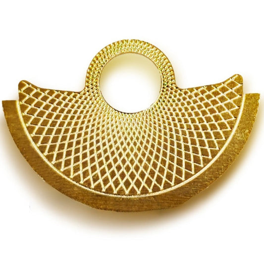 Golden Perlage metal rotor overlay for NH35 NH36 watch movements enhancing accessory design