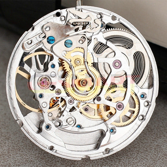 Silver HZ6600A watch accessory with hollow 3 hands and automatic mechanical movement by China Made