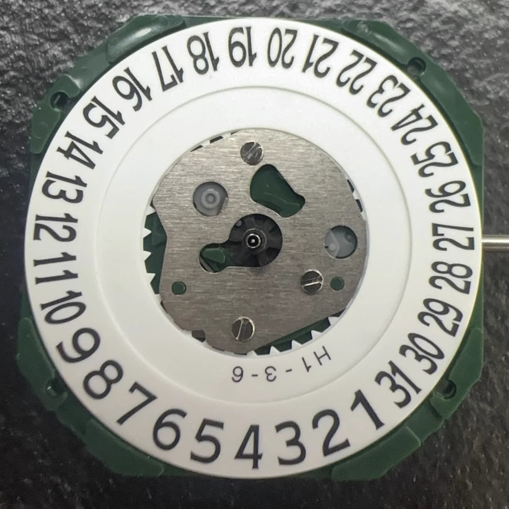 Men's watch part with Japan Miyota 2317 quartz movement, date display at 6 o'clock, durable and precise.