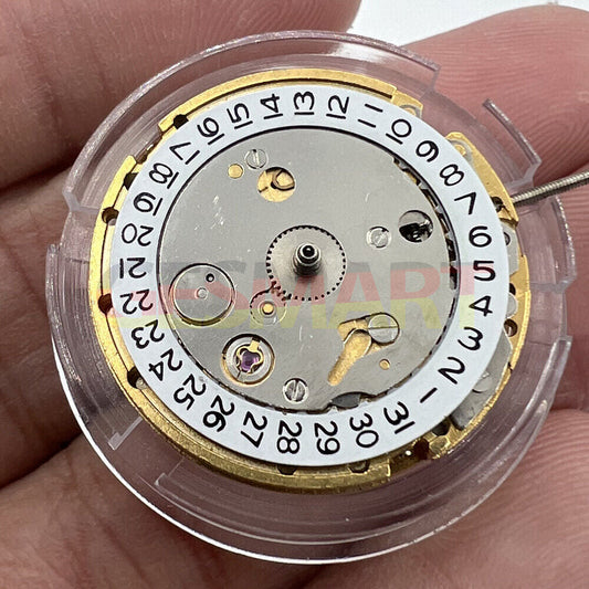 DG2813 automatic mechanical watch movement with 3 golden hands by MINGZHU 2813, precision design.