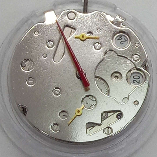 Chinese Seagull ST16 watch movement with 5 hands, small seconds at 3/9, date display at 6, mechanical design