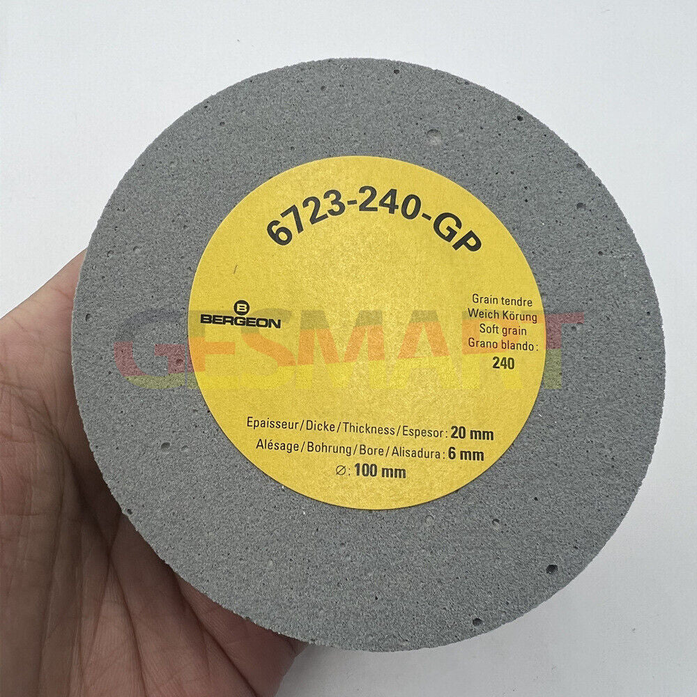Bergeon 6723-240-GP Silicum Carbide wheel for precise watch accessory polishing and finishing.