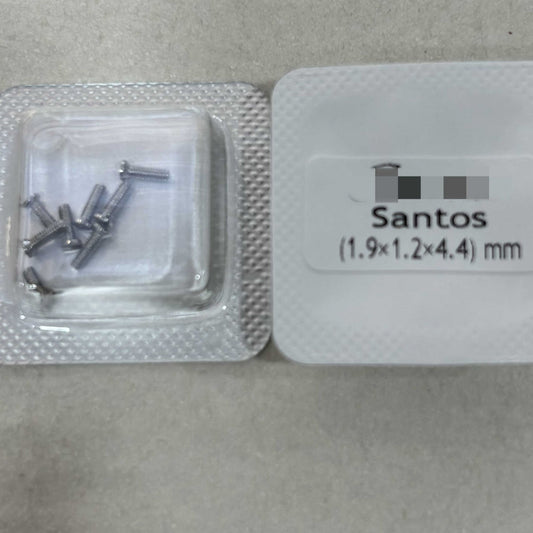 Santos watch repair part featuring 1.9x1.2x4.4mm case back cover buckle screws for secure fit.