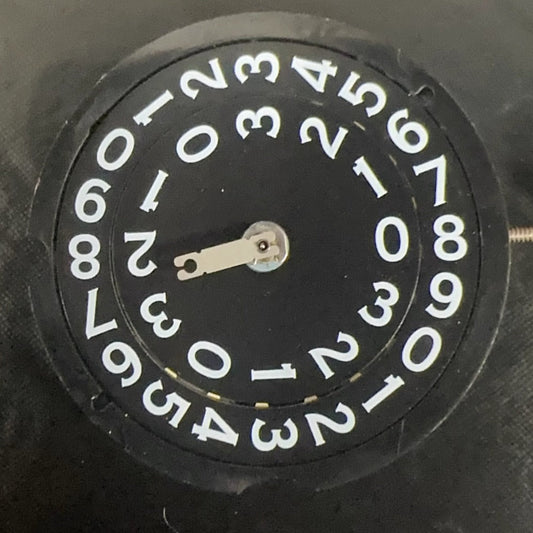 Swiss Made Ronda 509 quartz movement black disk watch part for precise timekeeping accessories.