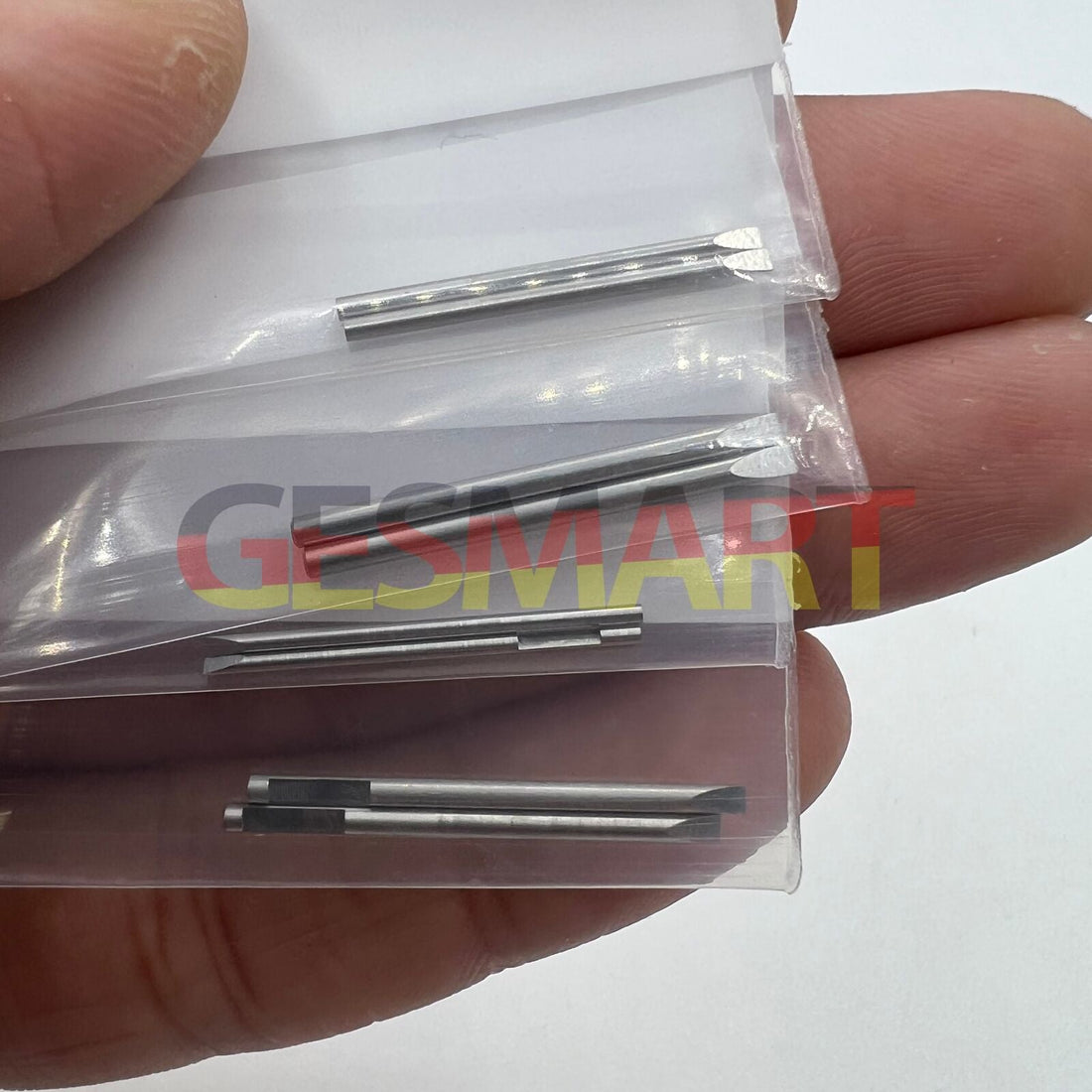 Bergeon 6899 stainless steel spare blades for ergonomic screwdriver, precision watch accessory maintenance.