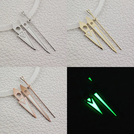 13mm arrow-shaped C3 green luminous watch hand for NH34 NH35 NH36 4R 7S movements