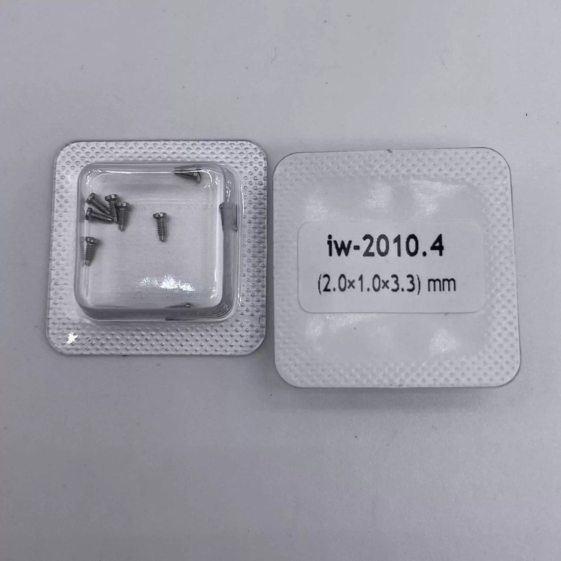 IWC silver watch case back cover screws, 2X1X3.3mm, durable replacement for IWC watches