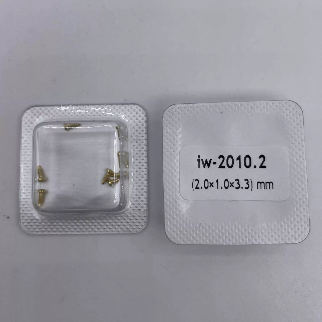 IWC golden watch case back cover screws, 2X1X3.3mm, durable replacement for IWC watches