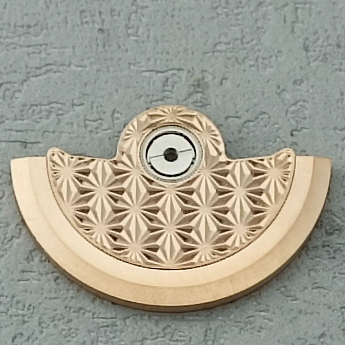 Rose gold fireworks pattern rotor oscillating weight for NH34, NH35, NH36, NH38 watch movements.