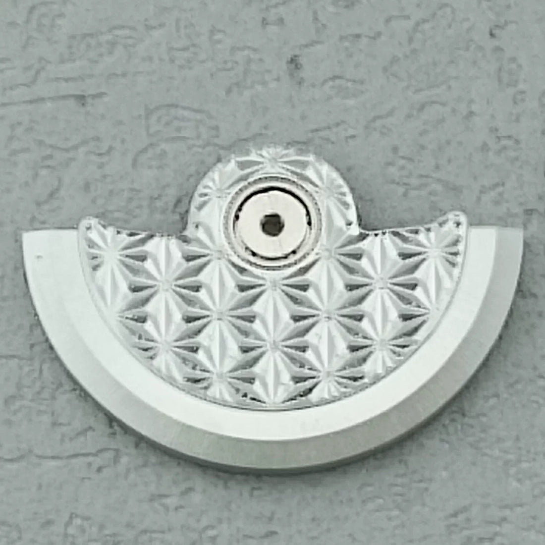 Silver fireworks pattern rotor with oscillating weight for NH34 NH35 NH36 NH38 watch movements.