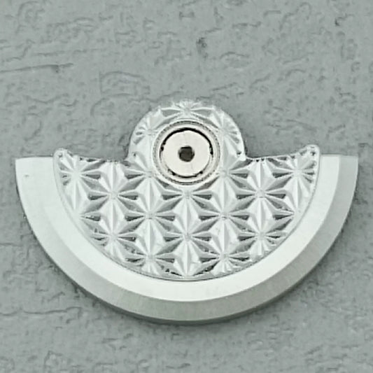 Silver fireworks pattern rotor with oscillating weight for NH34 NH35 NH36 NH38 watch movements.