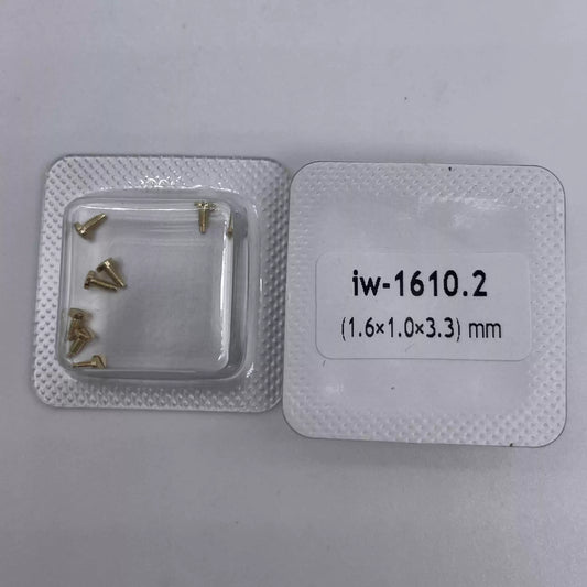 IWC golden watch case back cover screws, 1.6X1X3.3mm, durable replacement parts for IWC watches