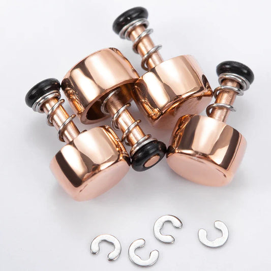 Set of 4 rose gold stainless steel push buttons for Casio GMA-S2100 watch repair, waterproof design.