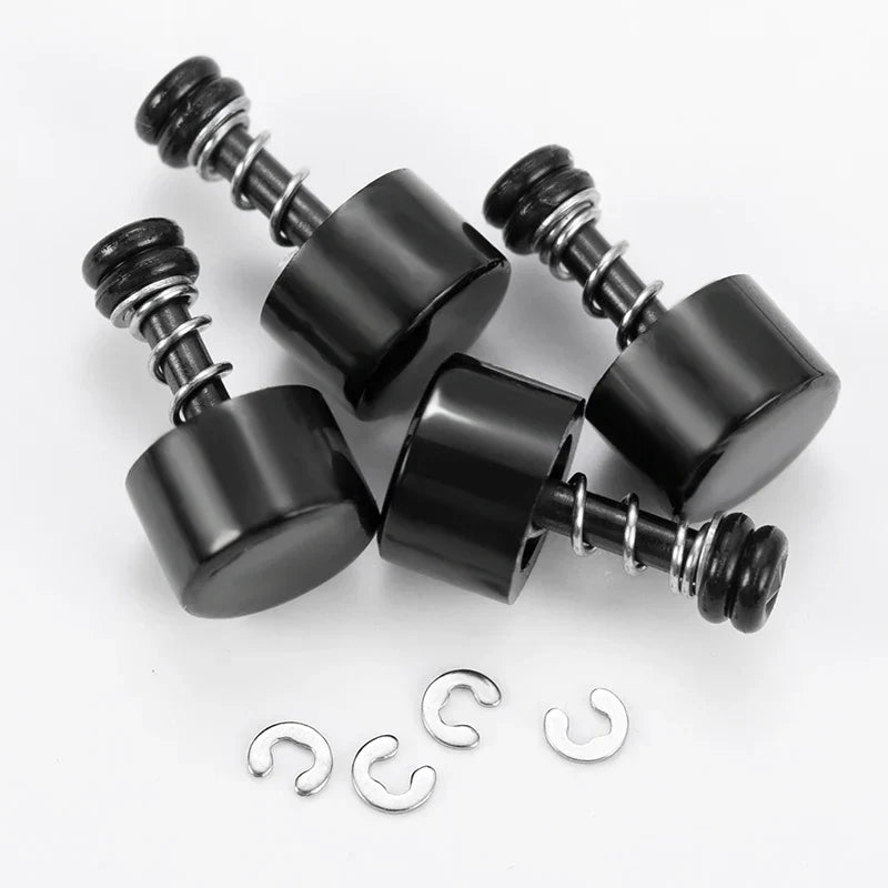 Set of 4 black stainless steel push buttons for Casio GA-2100 watch repair, waterproof design.