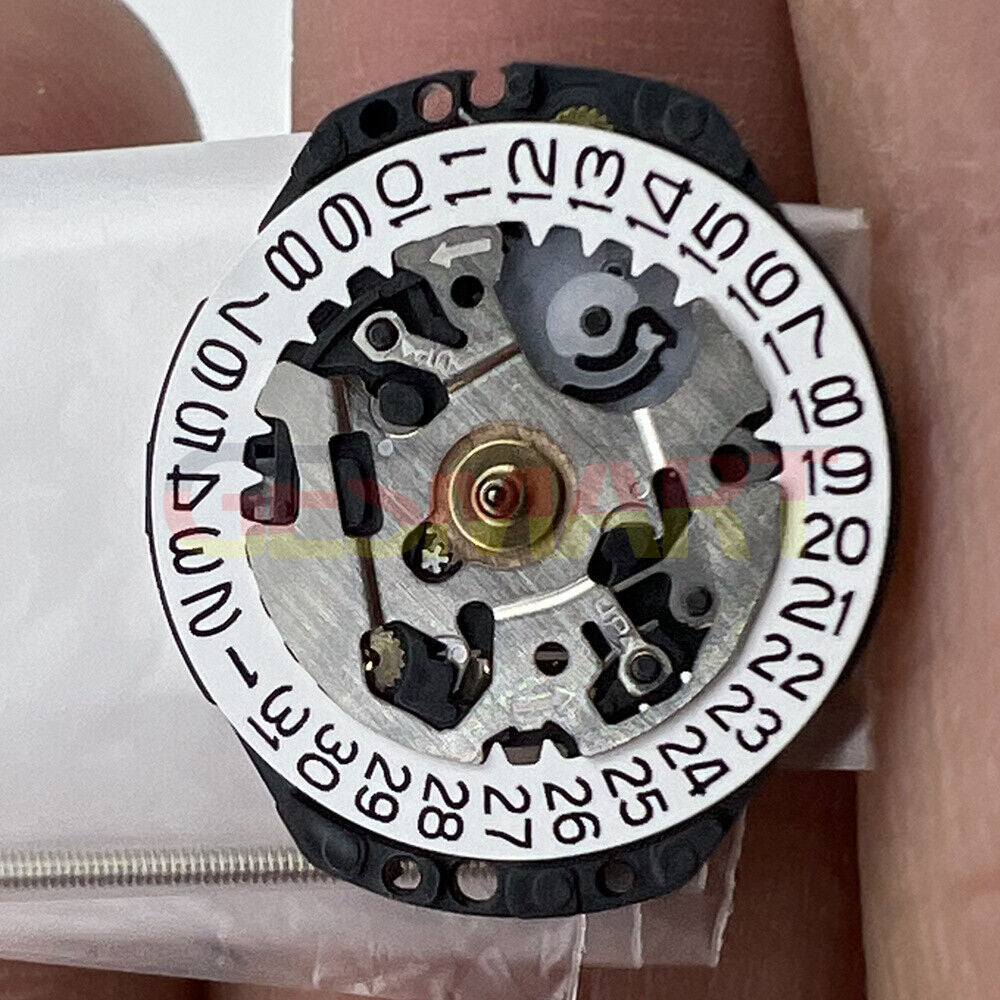 Elegant Hattori VX82 Quartz Watch Movement - Date at 6, Japan Made