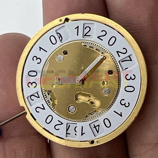 Ronda 5040B Swiss quartz watch movement with gold finish for precise timekeeping and durability.