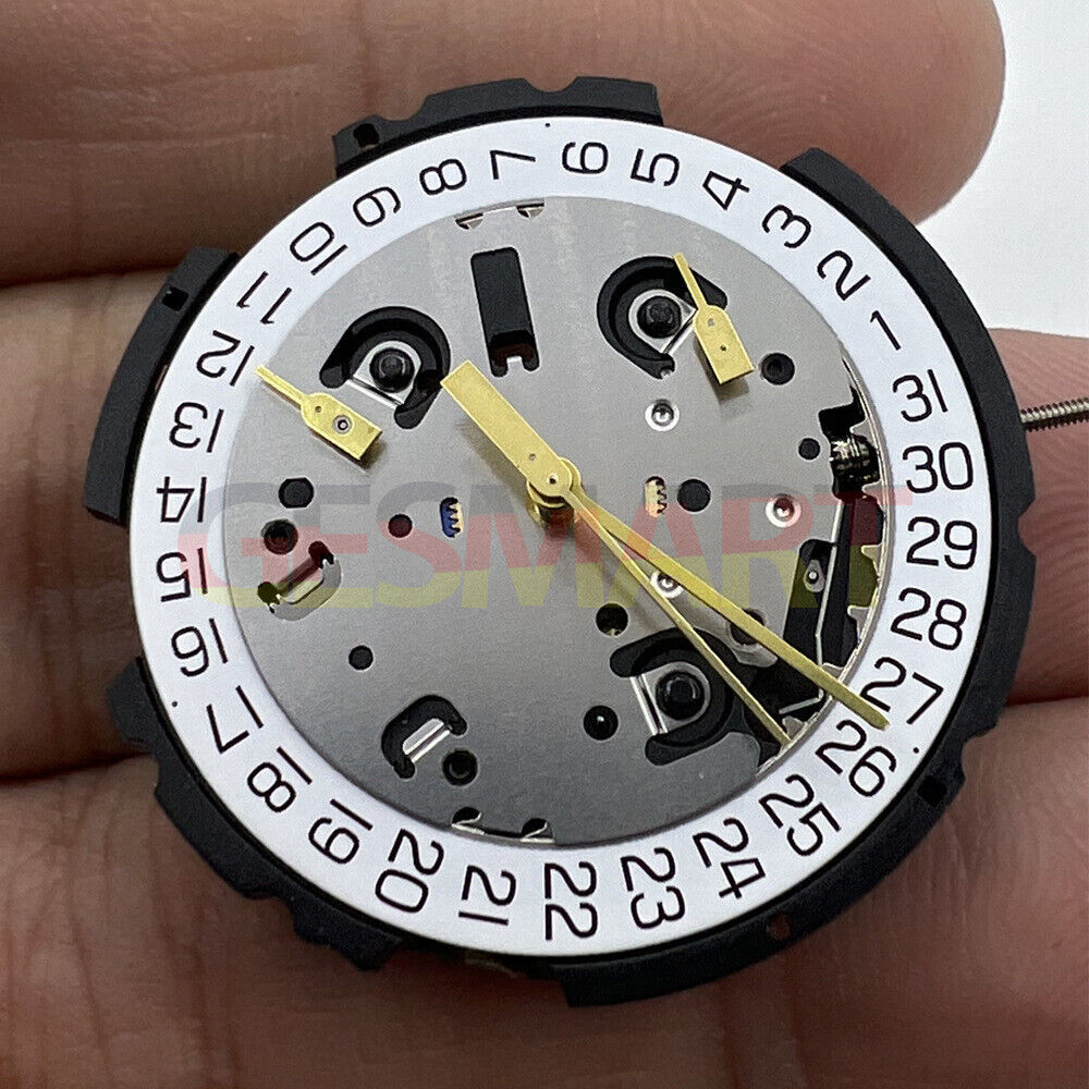 ETA G10.962 Quartz Chronograph Watch with Swiss Movement - 3 Eyes Date