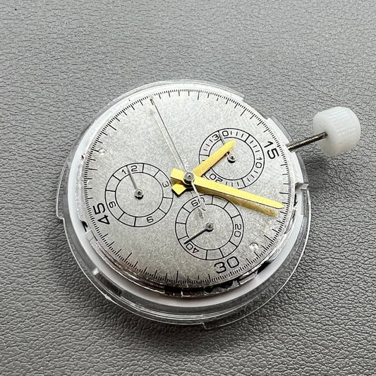 Shanghai 4131 watch with automatic mechanical movement and small seconds at 3, 6, and 9 o'clock positions.