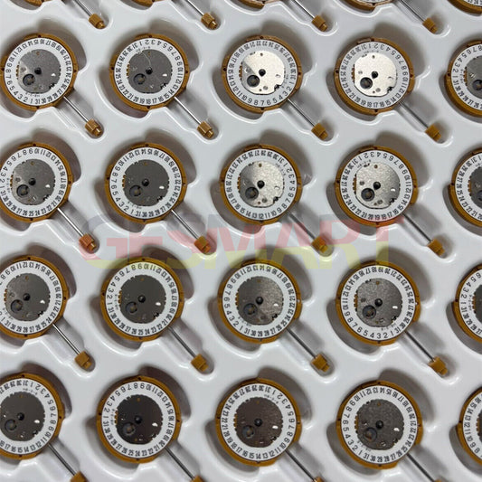 1. Set of 3 Miyota GN10 Japan quartz watch movements with date display at 3 o'clock  