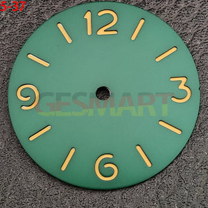 Green Luminous Green Watch Dial for ST3600 ETA6497/6498 Movement Watch Part