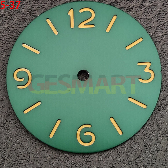 Green Luminous Green Watch Dial for ST3600 ETA6497/6498 Movement Watch Part