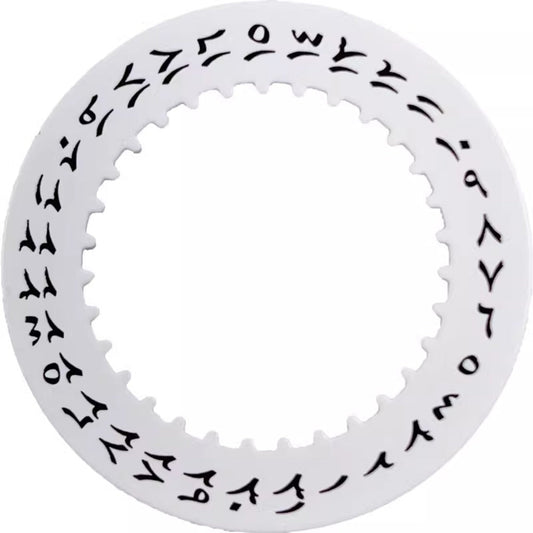 Vintage Arabic font white date disk wheel for 3235 3285 mechanical watch movement, generic replacement part.