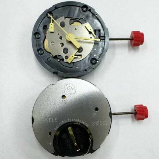 Swiss Made ETA G15.562 quartz watch movement replacement part for precise timekeeping.