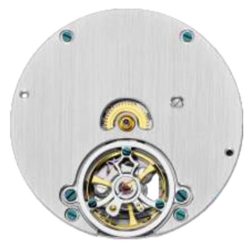 China Made Silver 2800 Automatic watch with mechanical 3 hands and balance wheel at 6 o'clock, 24 jewels.
