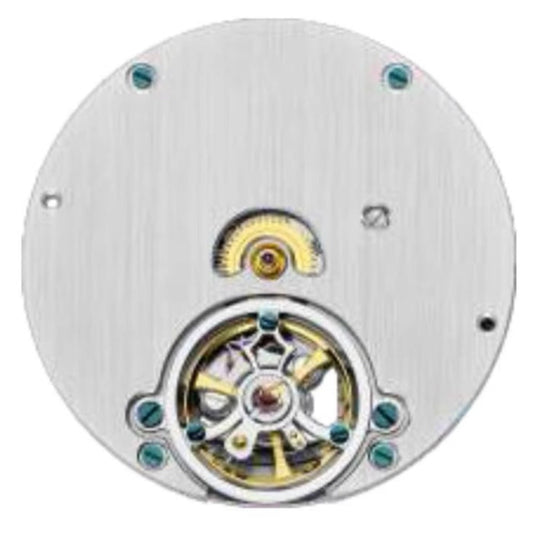 China Made Silver 2800 Automatic watch with mechanical 3 hands and balance wheel at 6 o'clock, 24 jewels.
